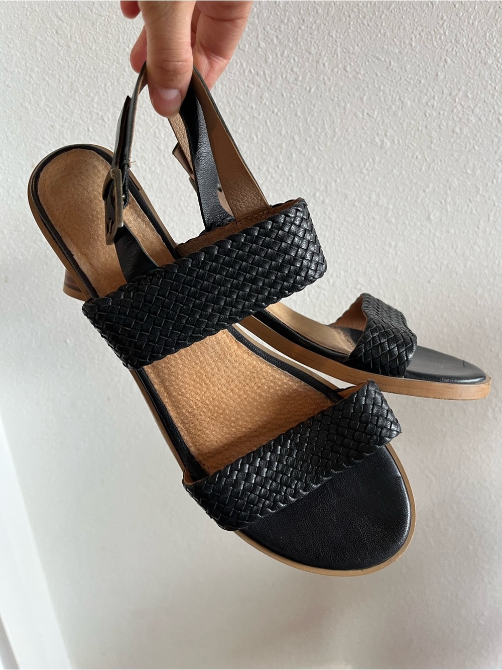 Seychelles Black Braided Strap Sandals